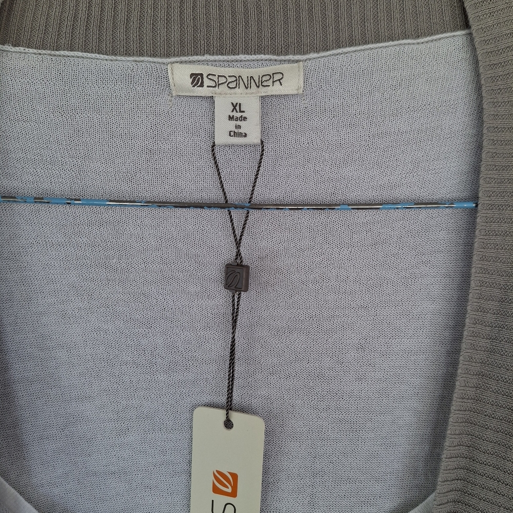 Spanner Waterfall Vest Tank Top Size XL NWT Grey White Boho Festival Summer - Picture 5 of 9